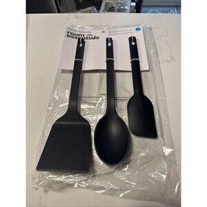 Room Essentials 3pc Nylon Kitchen Utensil Set – Turner Spoon Spatula – Black